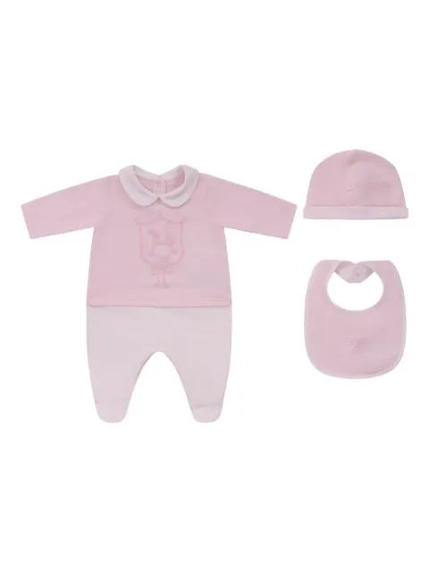 Fendi Kids round-collar babygrow set