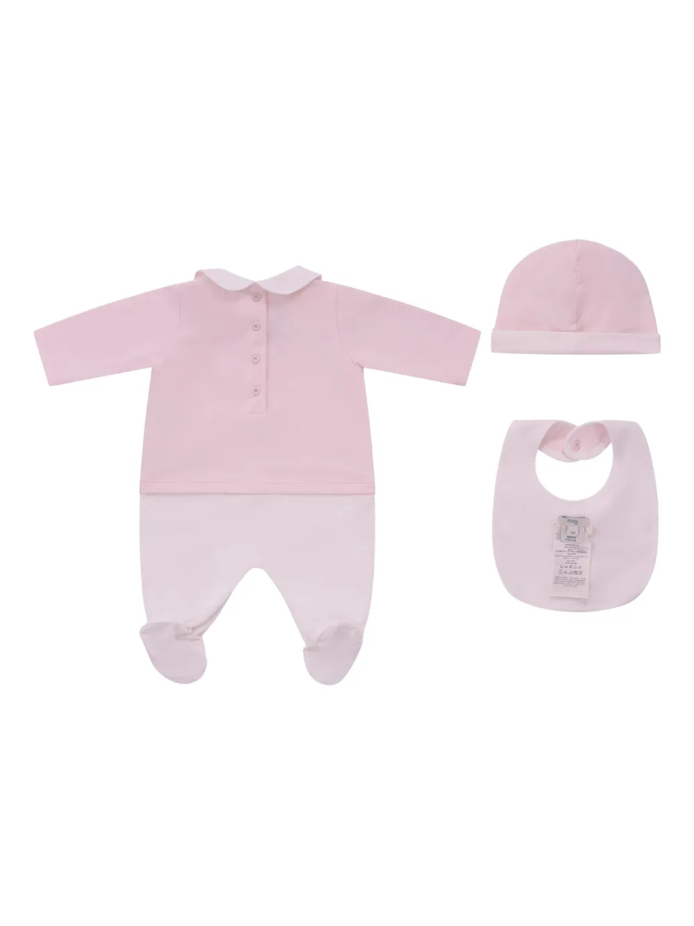 Fendi Kids Romper met ronde kraag Roze