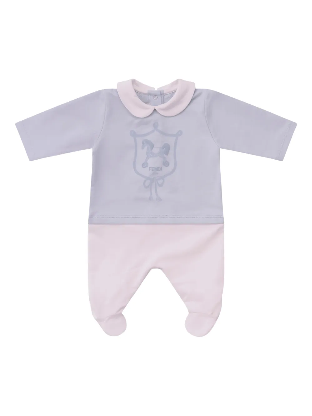 Fendi Kids logo-embroidered Babygrow Set | Purple | FARFETCH