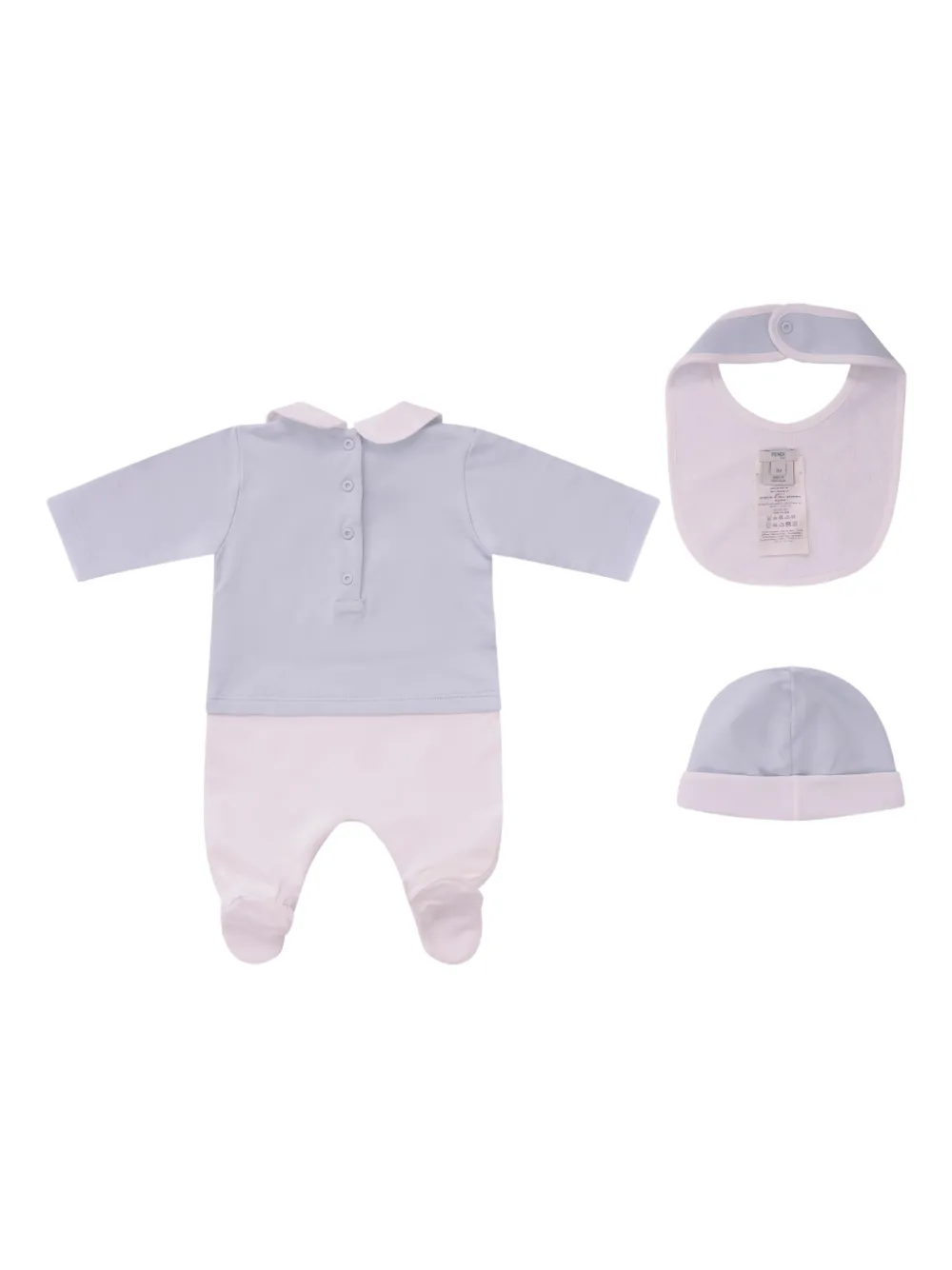 FENDI フェンディ　ベビー　セットアップ　12M Fendi Kids logo-embroidered Babygrow Set | Purple | FARFETCH