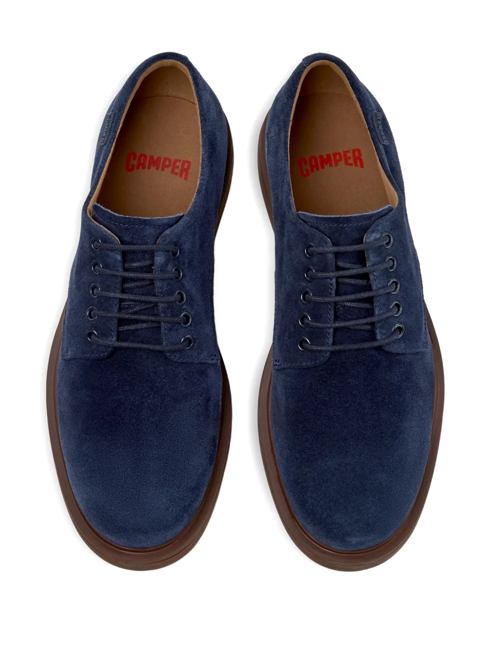 Camper Norman suede lace-up derby shoes Blauw