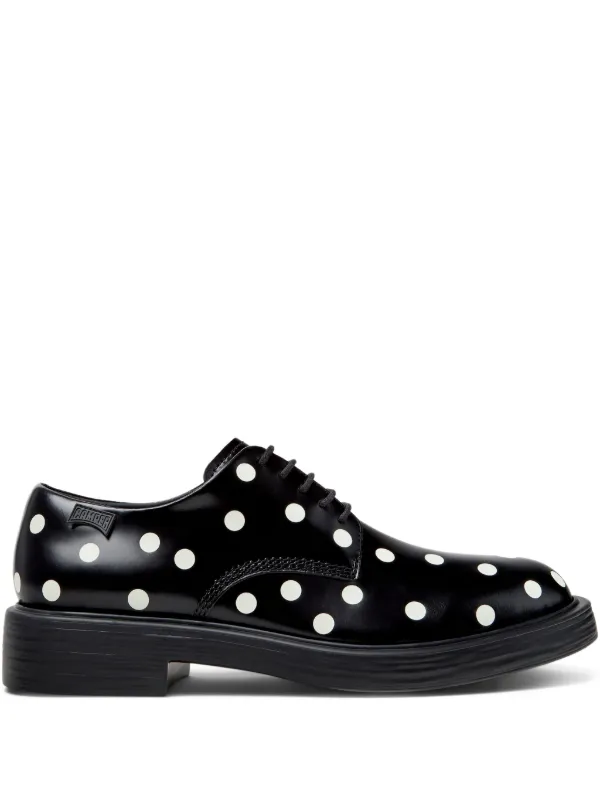 camper 37 ドット柄 シューズ Camper ポルカドット オックスフォードシューズ | ブラック | FARFETCH JP