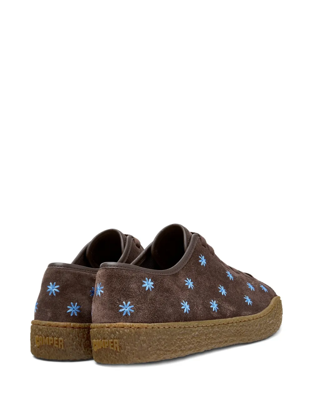 Camper Peu Terreno sneakers met geborduurde bloemen Bruin