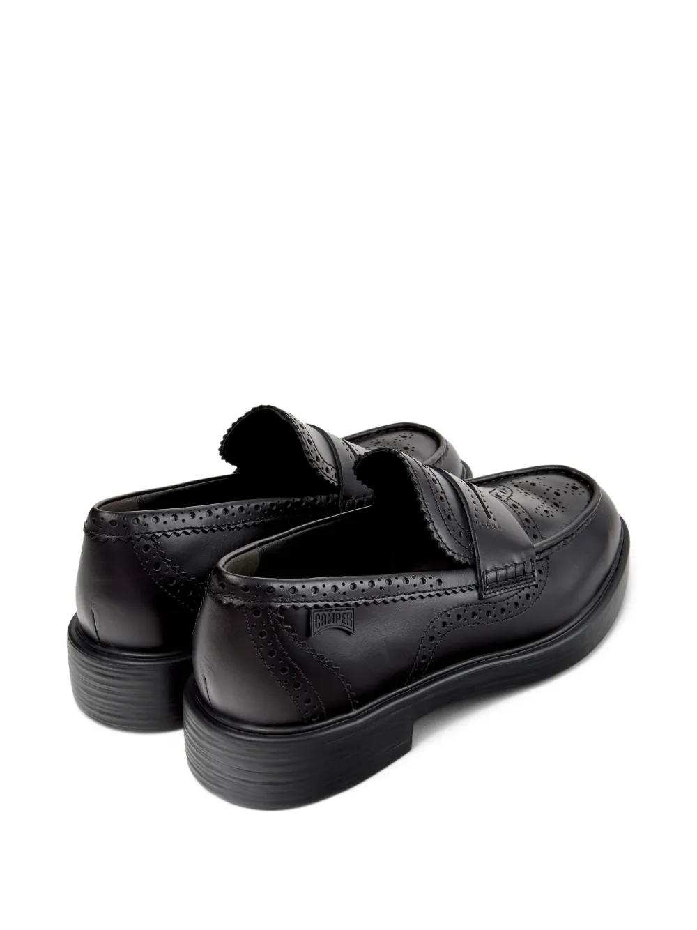 Camper Dean Twins leren loafers Zwart