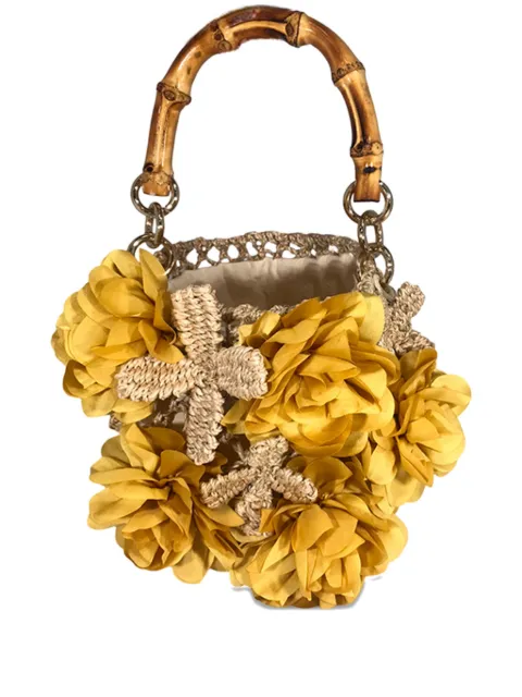 SERPUI Lupita floral-appliqué tote bag