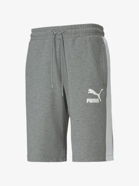 PUMA Bermuda de praia listrada com logo