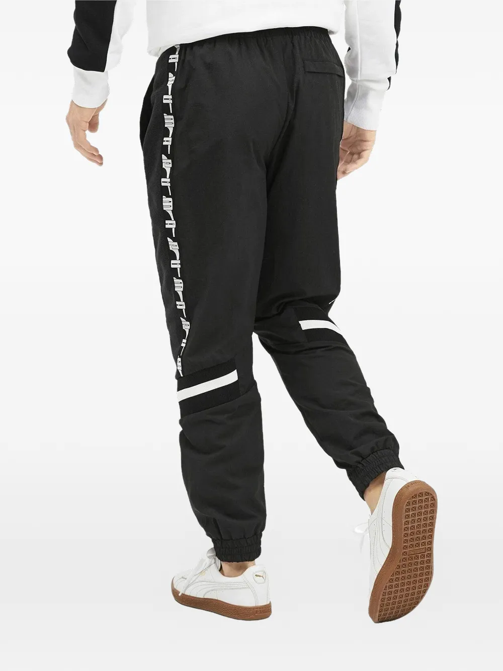 PUMA Trainingsbroek met logoprint Zwart
