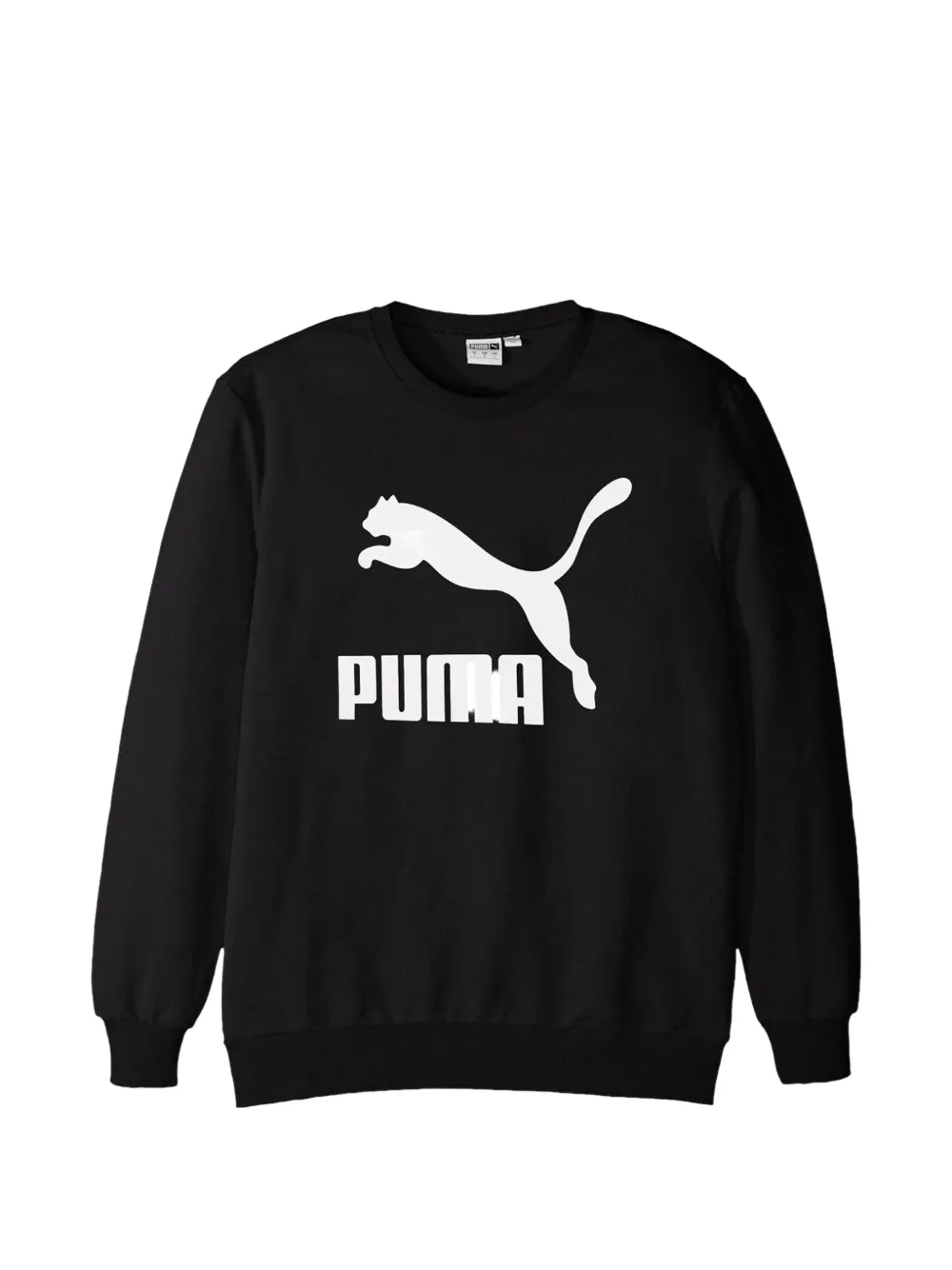 PUMA Felpa girocollo con logo - Nero