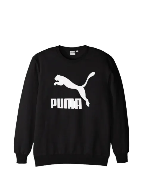 PUMA sudadera con cuello redondo y logo estampado