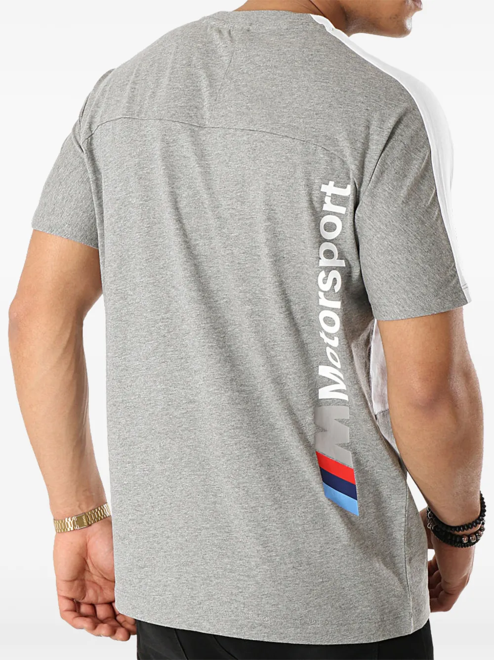 PUMA xBMW Motorsport T7 T-shirt met colourblocking Grijs