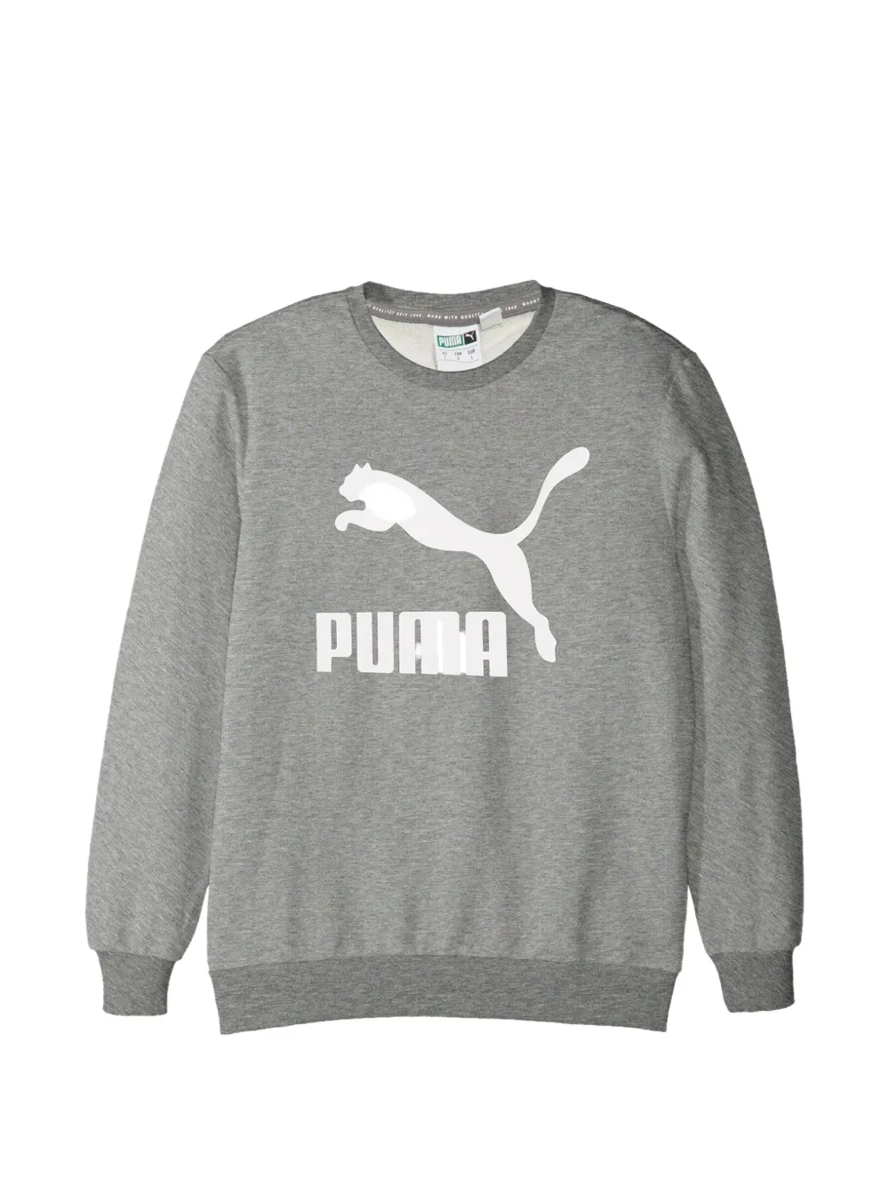 PUMA Felpa girocollo con logo - Grigio