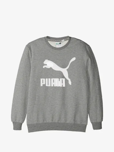 PUMA logo-print crew-neck sweatshirt
