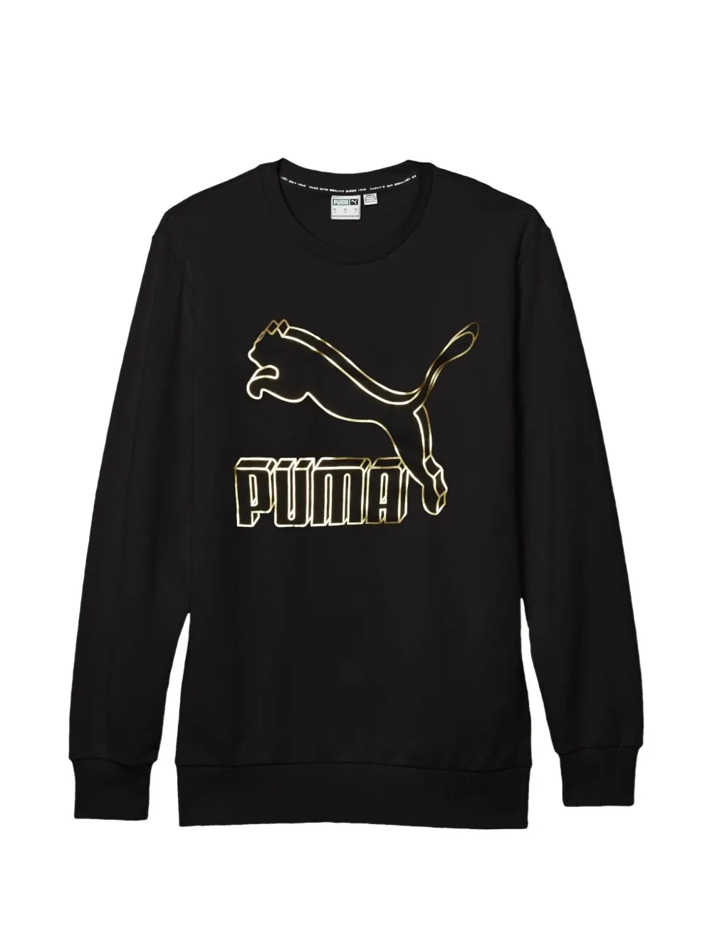 PUMA Felpa girocollo con logo - Nero
