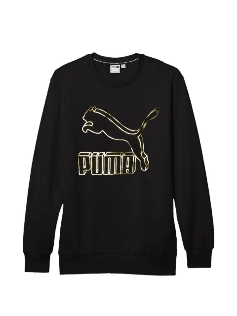 PUMA sudadera con cuello redondo y logo estampado