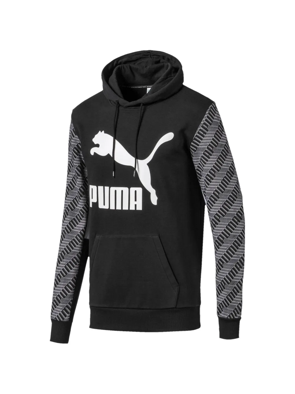 PUMA Felpa con cappuccio e logo - Nero