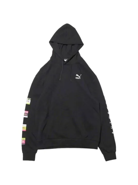 PUMA hooded logo-detail hoodie