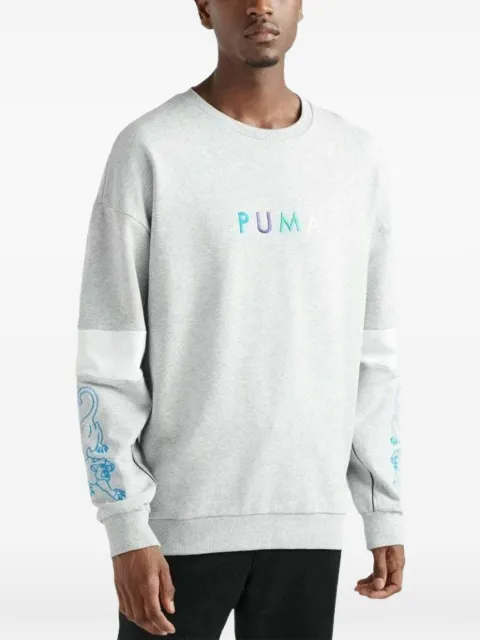 PUMA crewneck sleeve panelled T-shirt