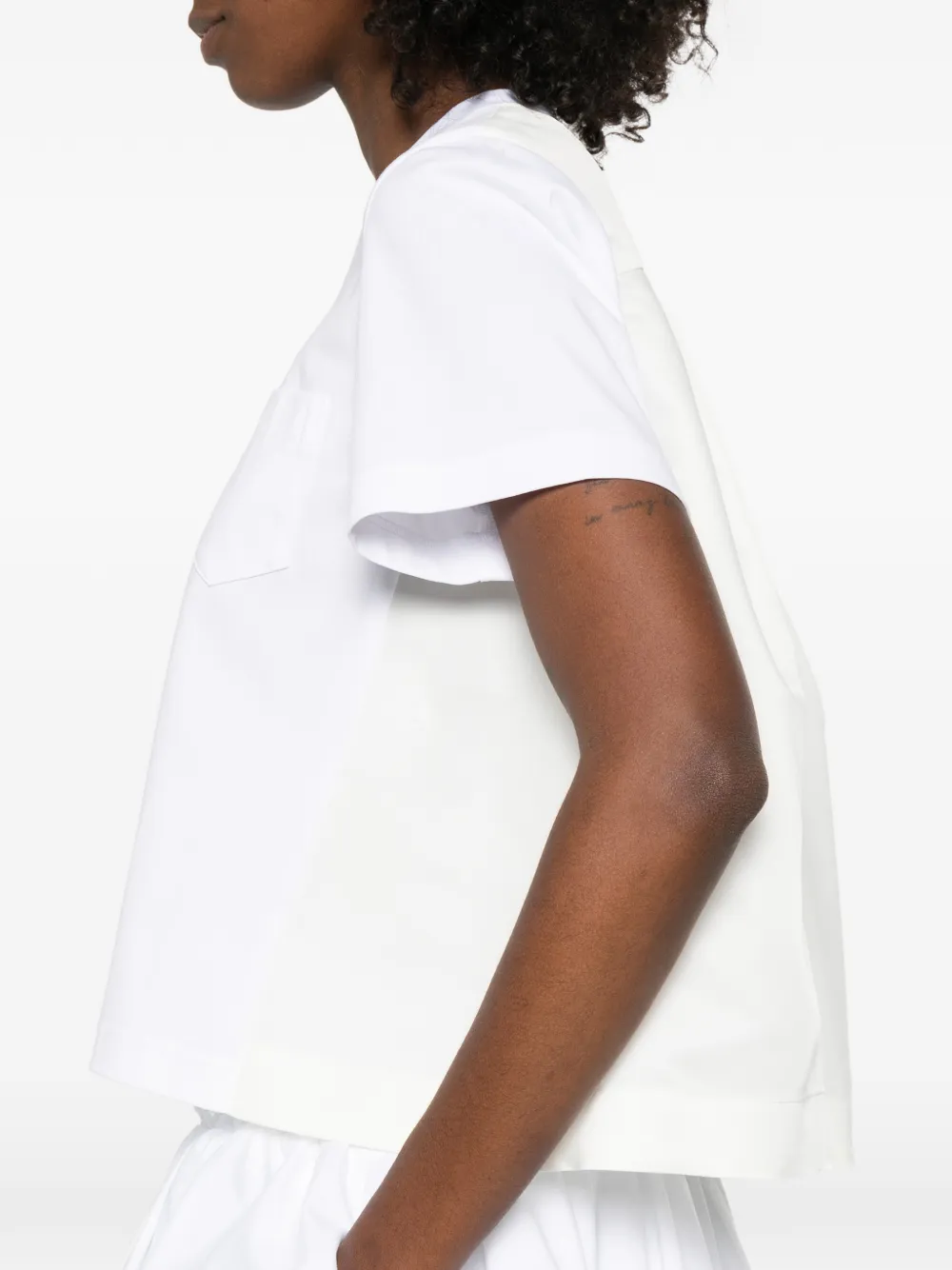 sacai T-shirt met borstzak Wit