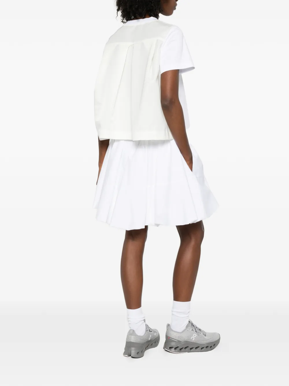 sacai T-shirt met borstzak Wit