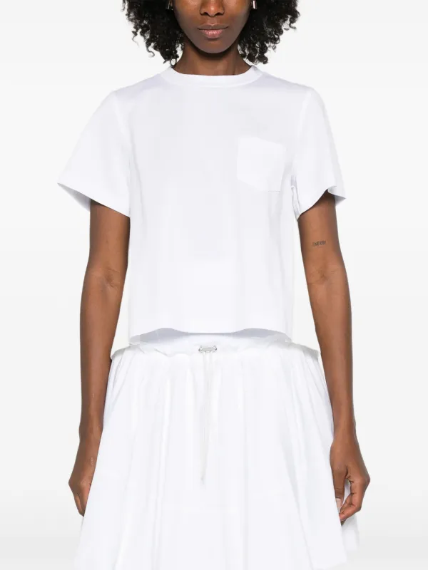 Sacai chest-pocket T-shirt | White | FARFETCH