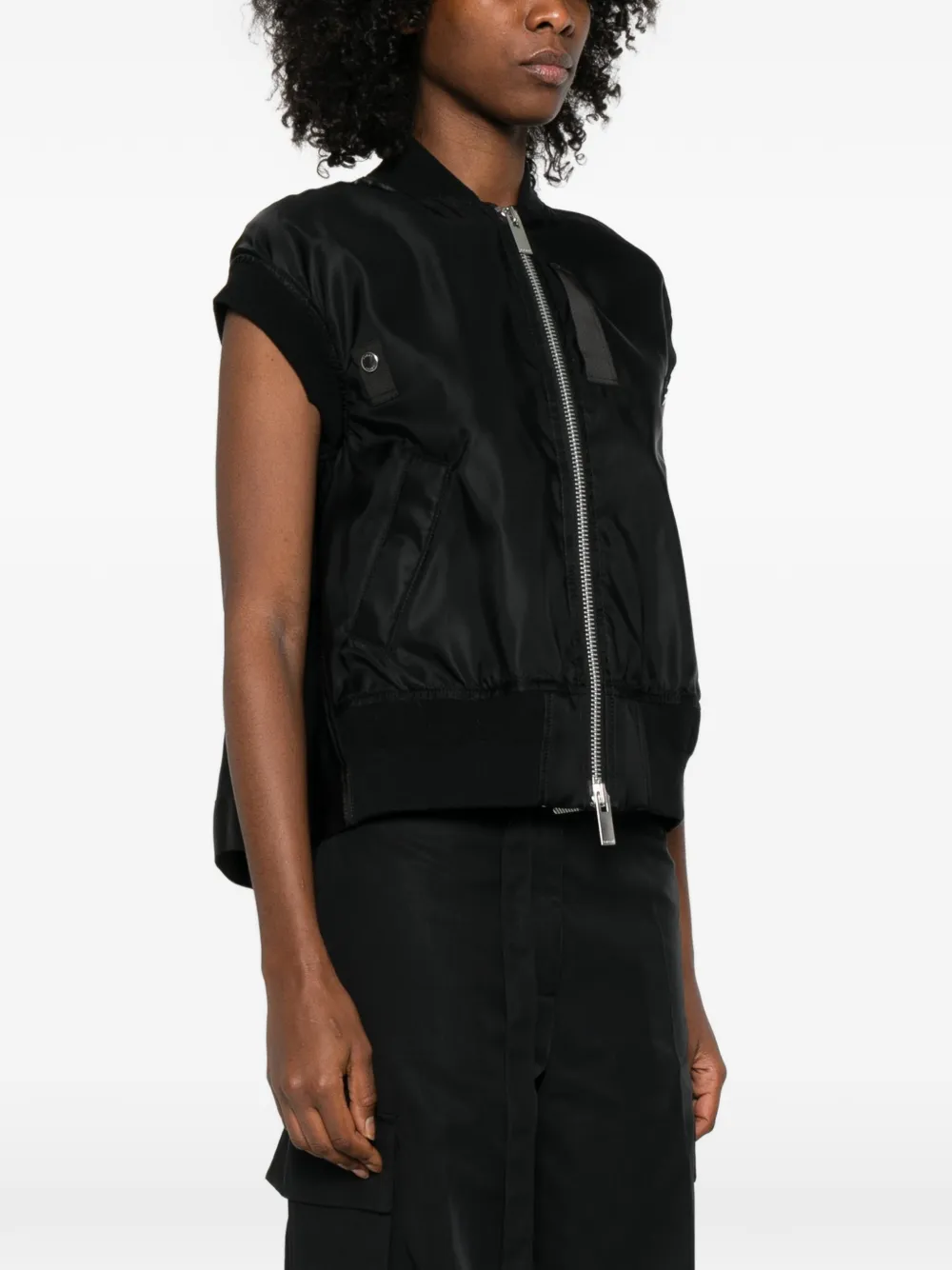 sacai Bodywarmer met rits Zwart