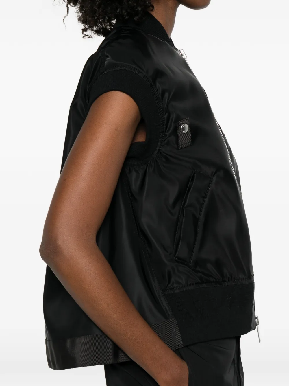sacai Bodywarmer met rits Zwart