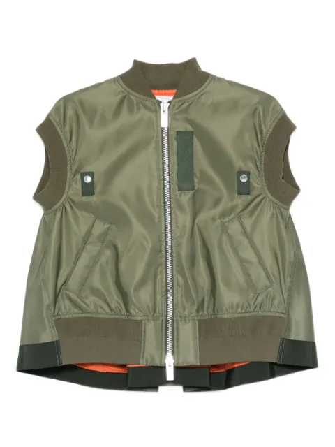 sacai zip-up sleeveless gilet