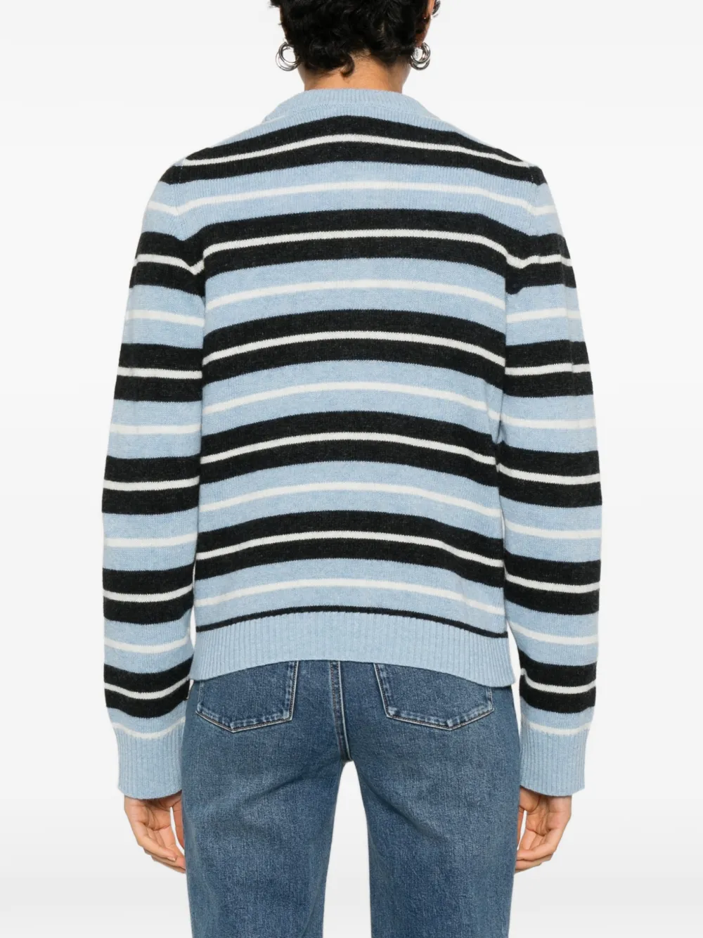 GANNI Gestreepte top Blauw