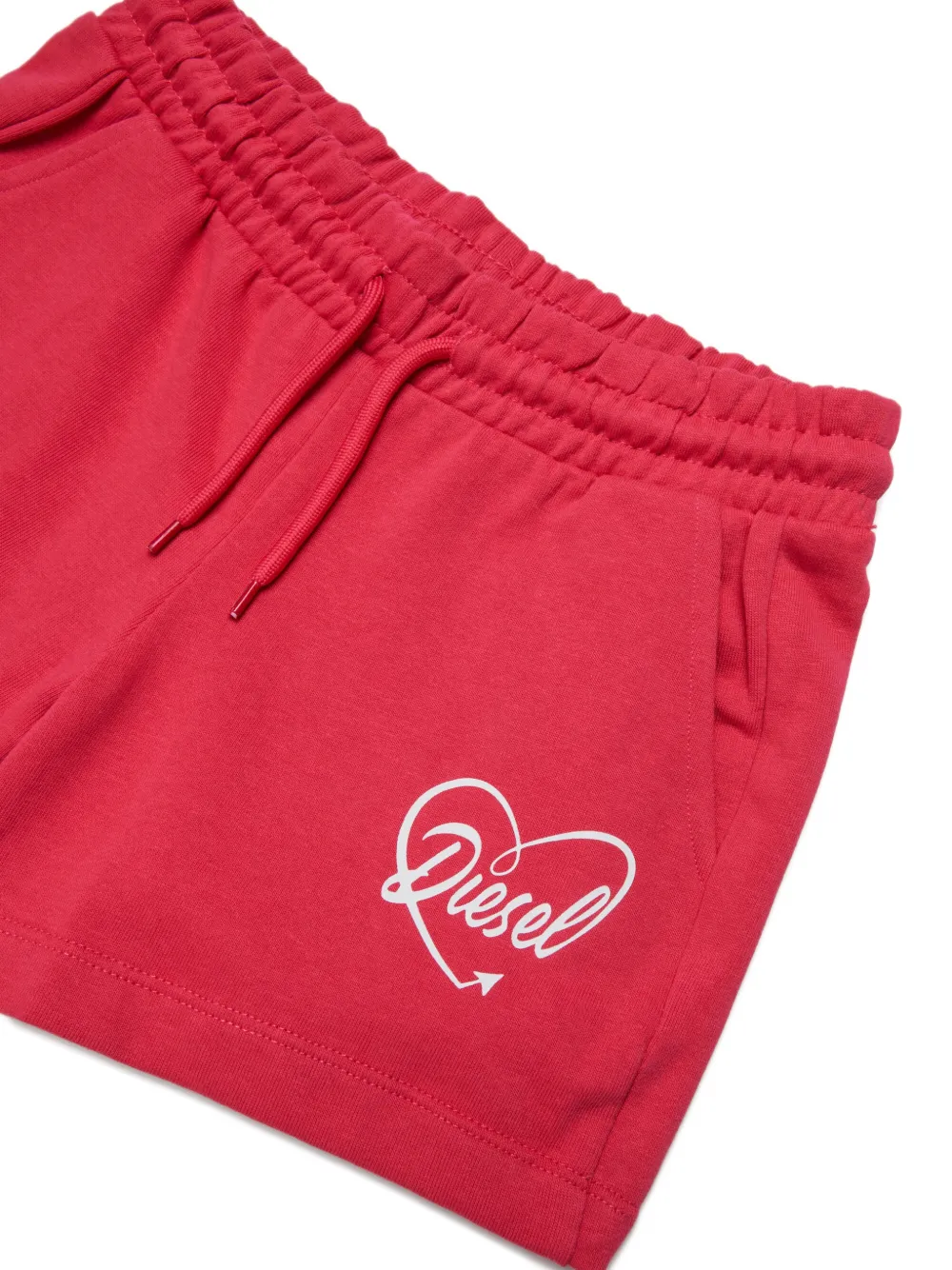  Diesel Kids Logo Shorts - Red 