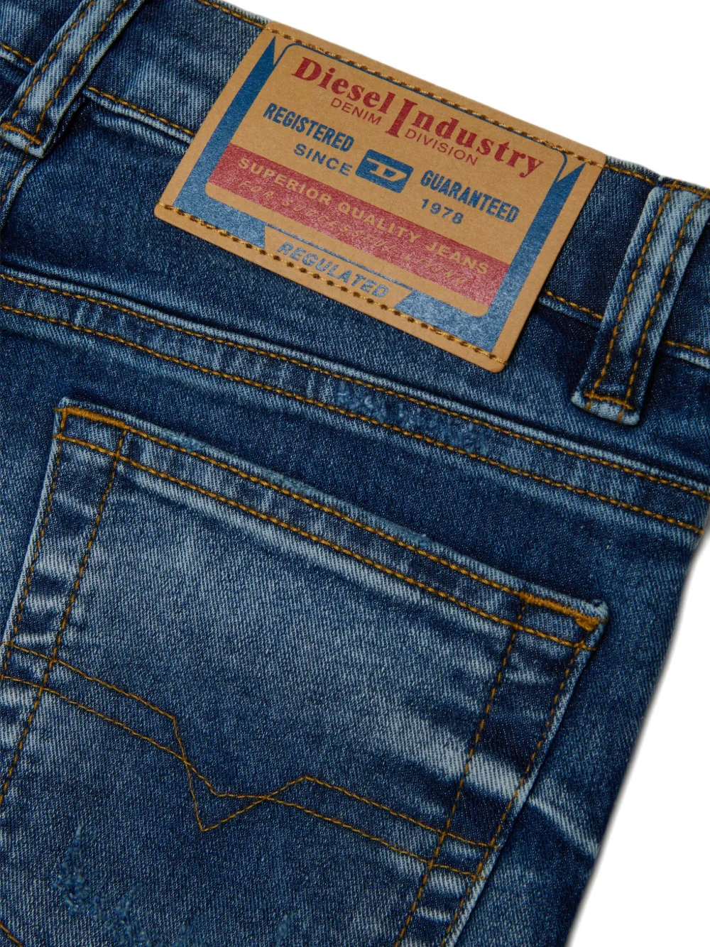 Diesel Kids Gerafelde jeans Blauw