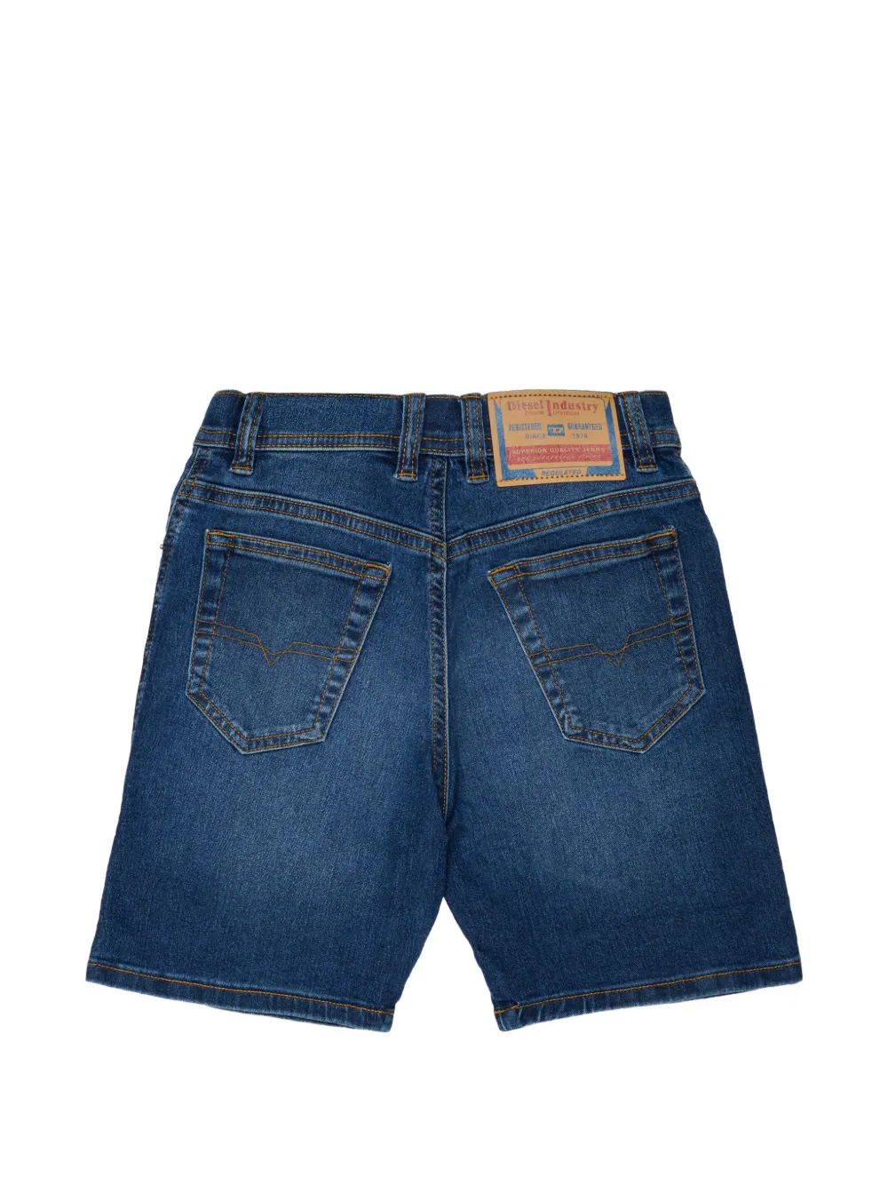  Diesel Kids Button Denim Shorts - Blue 