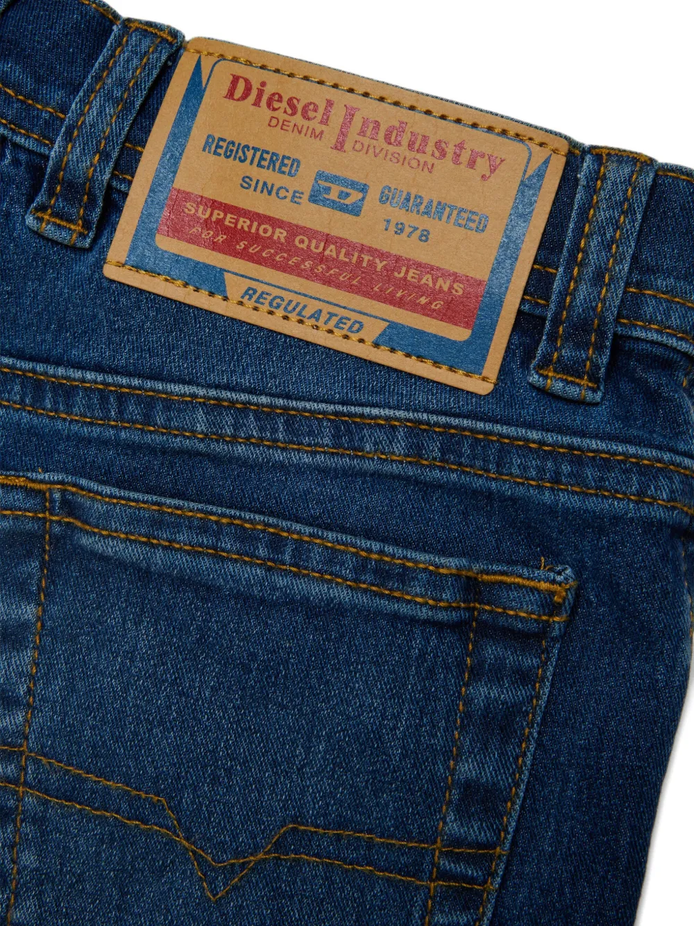 Diesel Kids Spijkershorts met knoop Blauw
