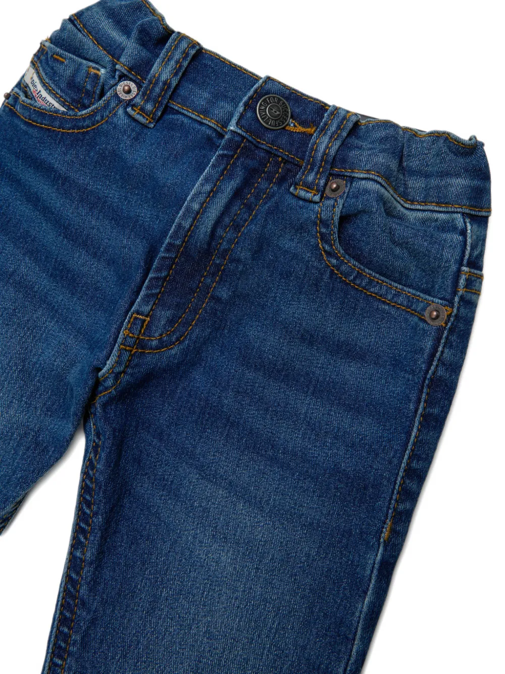 Diesel Kids Vaqueros Con Cinco Bolsillos - Azul 