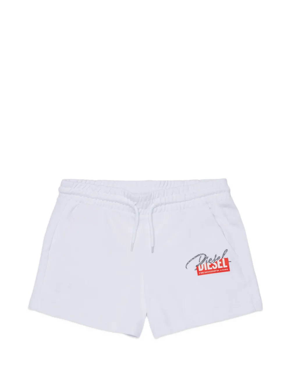 Diesel Kids Shorts sportivi con coulisse - Bianco