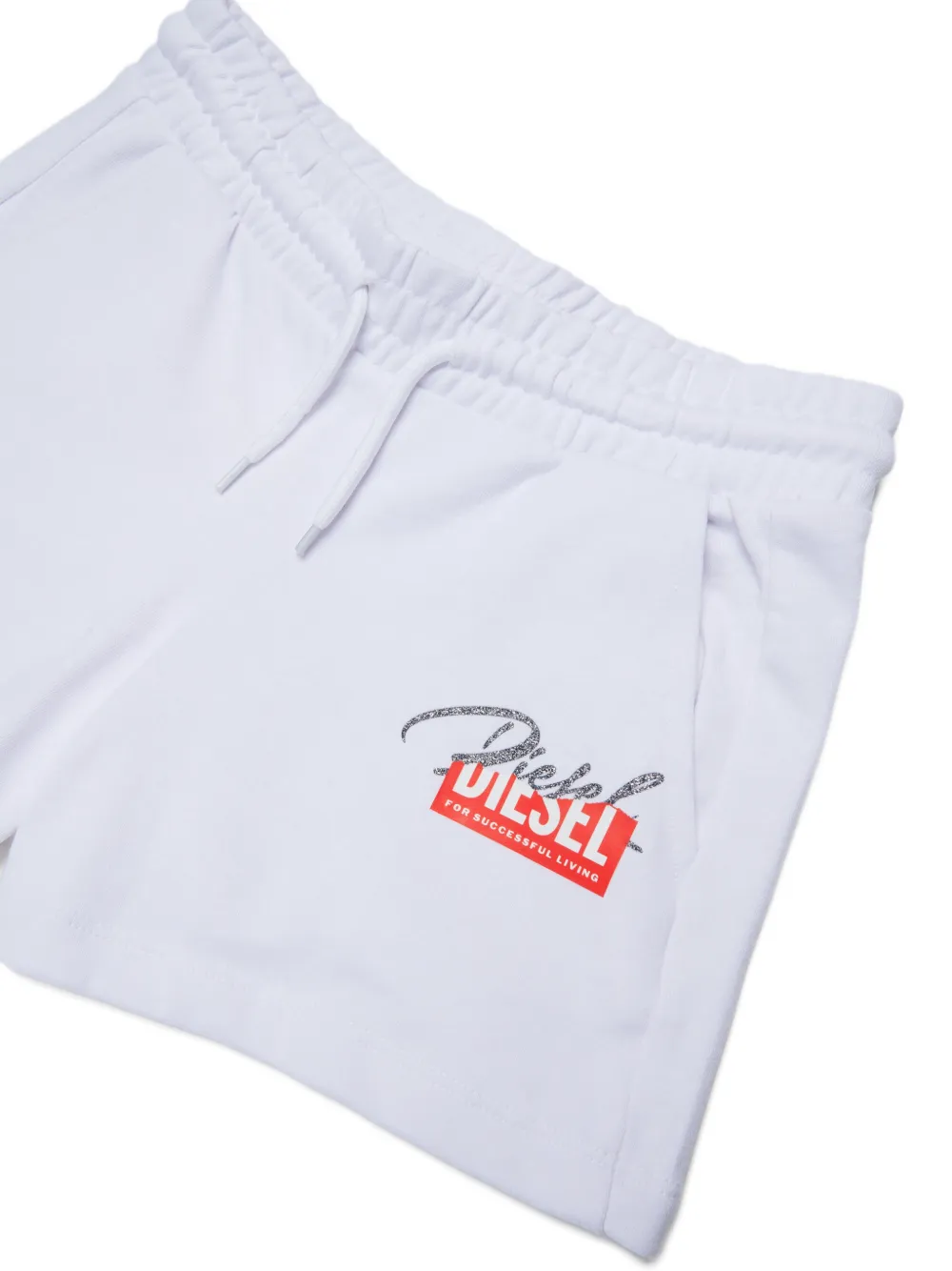  Diesel Kids Drawstring Track Shorts - White 