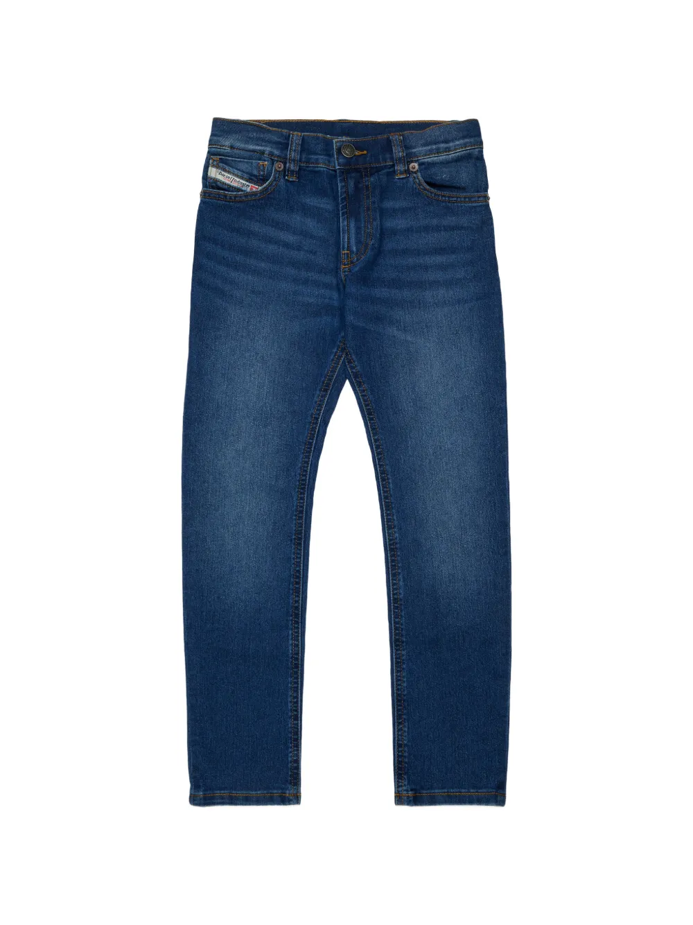 Diesel Kids logo-patch jeans - Blu