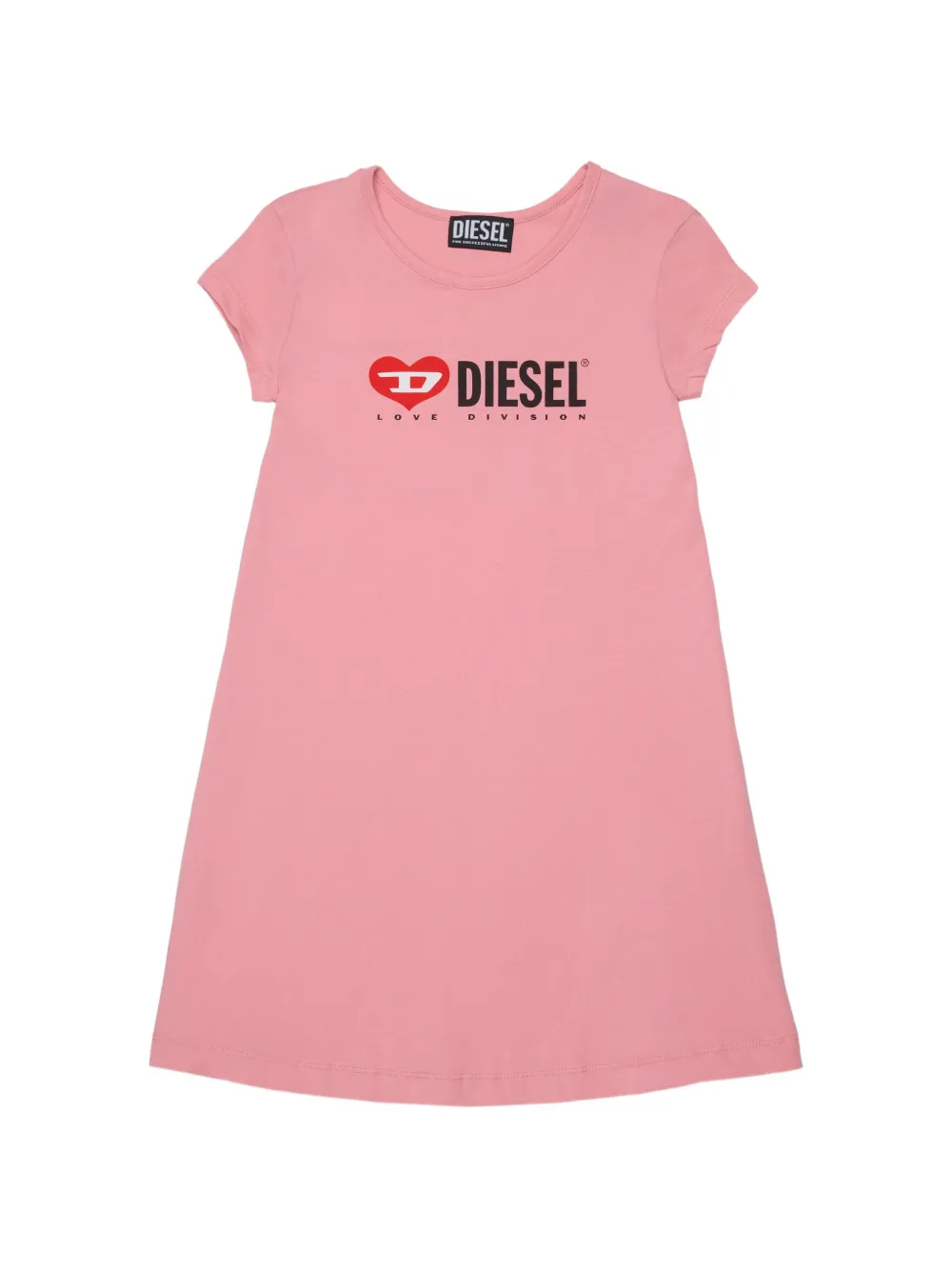 Diesel Kids Abito svasato con stampa - Rosa