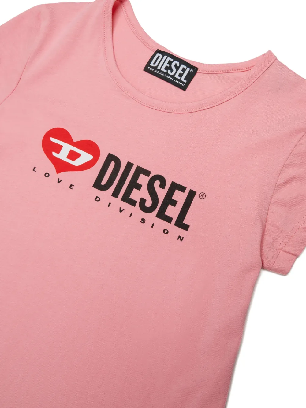Diesel Kids Jurk met A-lijn en grafische print Roze