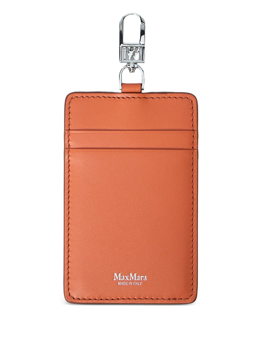 Max Mara pebble-grain badge holder - Orange