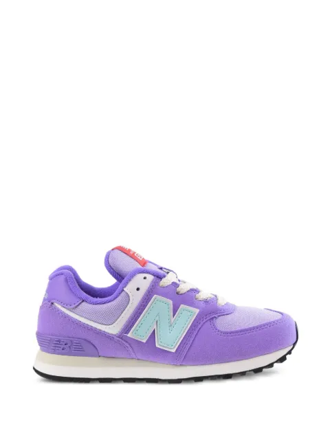 New Balance Kids 574 logo-patch sneakers