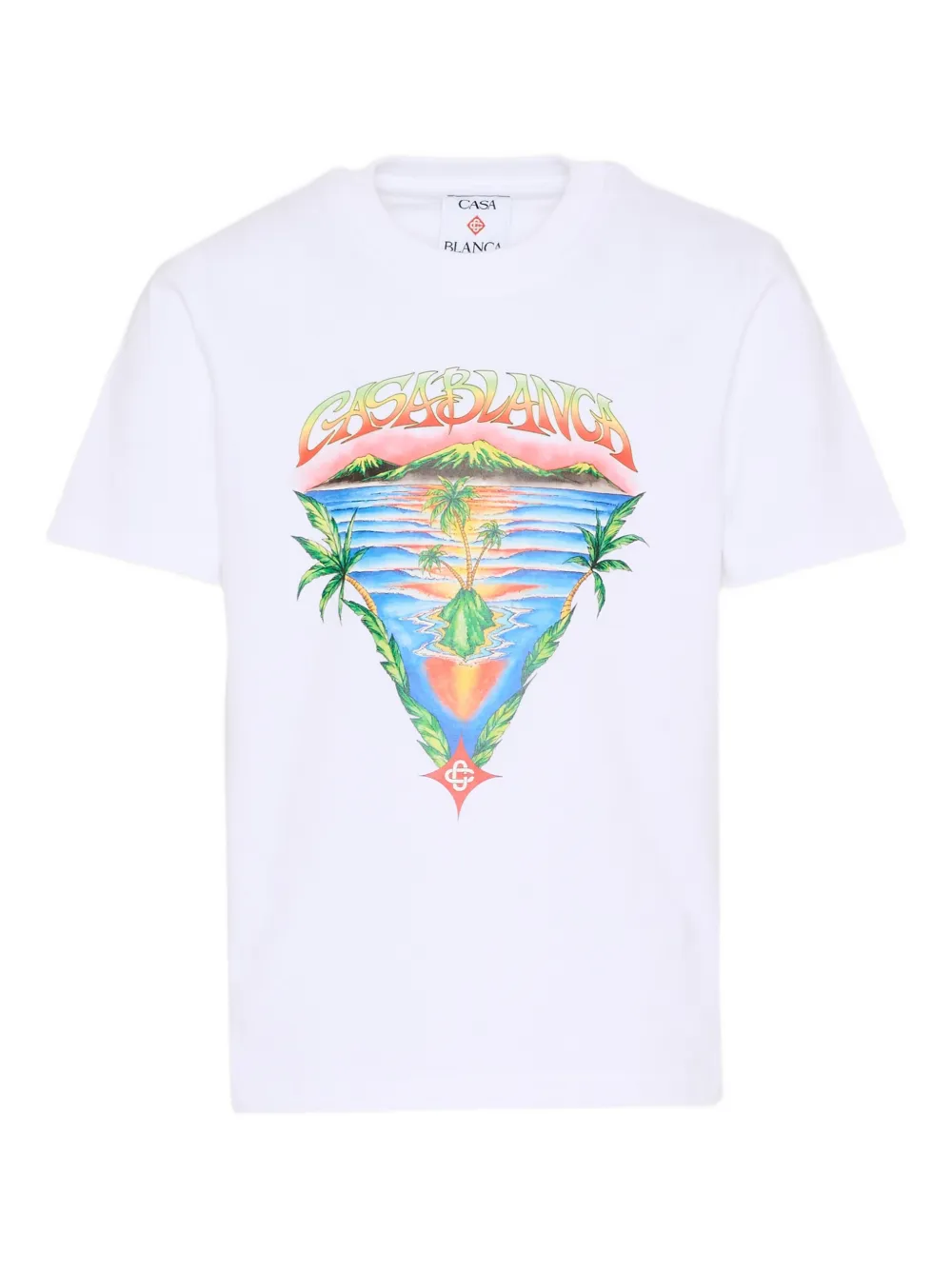 CASABLANCA KIDS short-sleeve graphic-print T-shirt - Bianco