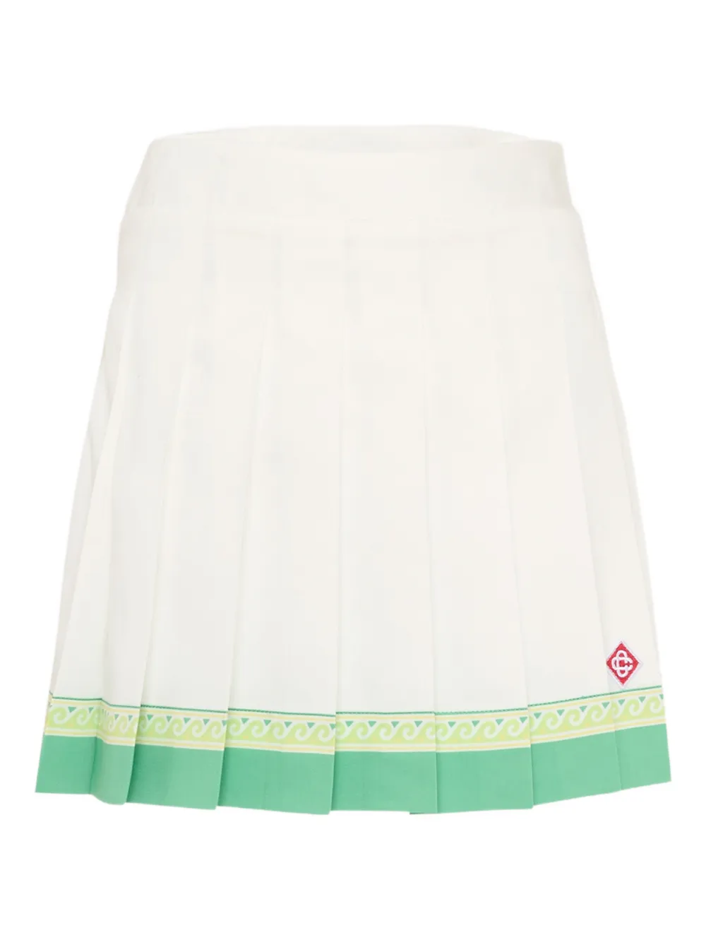 CASABLANCA KIDS logo-detail pleated skirt - Bianco