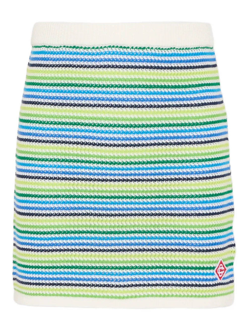 CASABLANCA KIDS elastic-waist striped-pattern skirt - Green