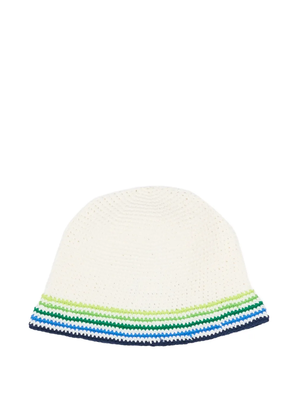 CASABLANCA KIDS striped-detail bucket hat - Wit