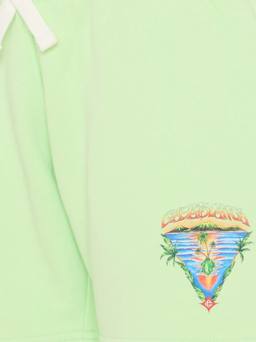 CASABLANCA KIDS Shorts met trekkoord en logodetail Groen