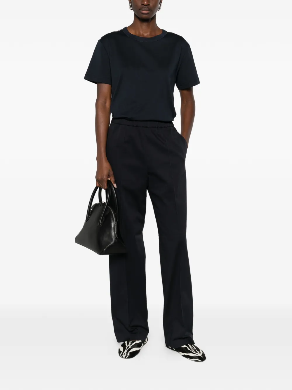 Fabiana Filippi elastic-waist trousers - Blauw