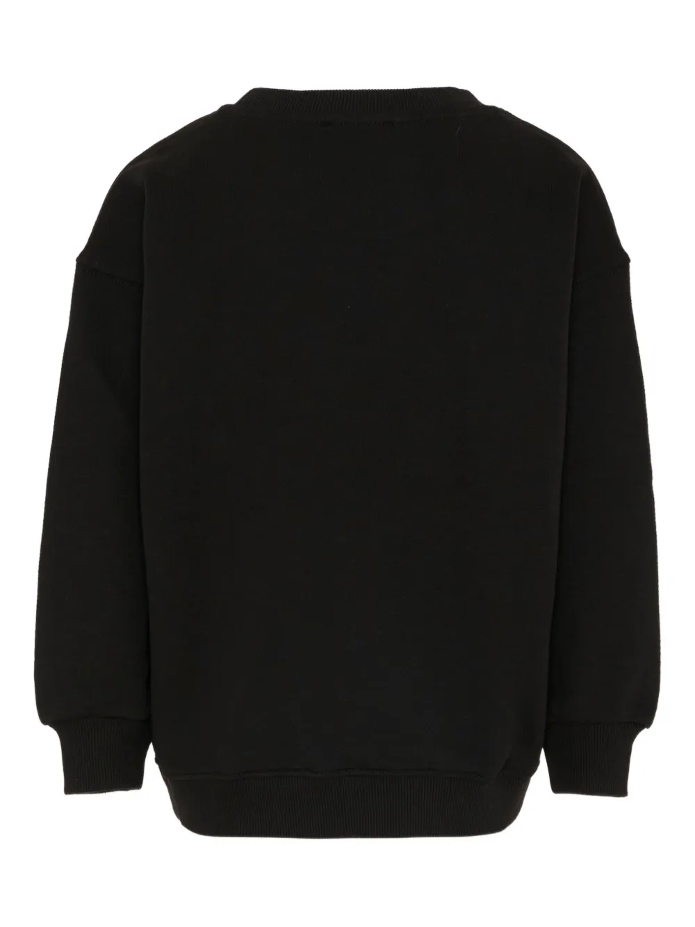 Diesel Kids Sweater met logodetail en ronde hals Zwart