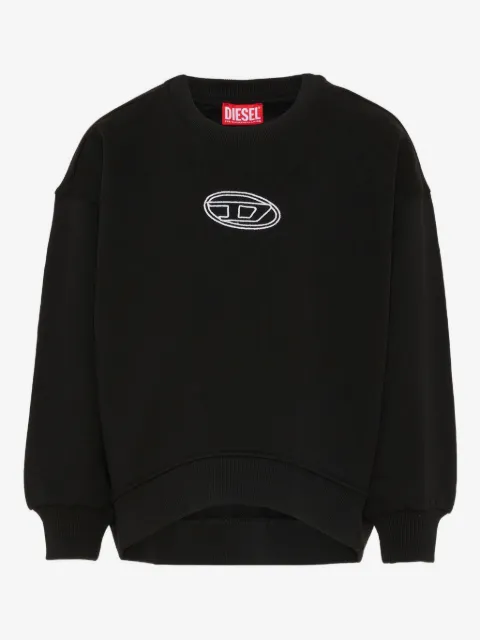 Diesel Kids sudadera con detalle del logo y cuello redondo