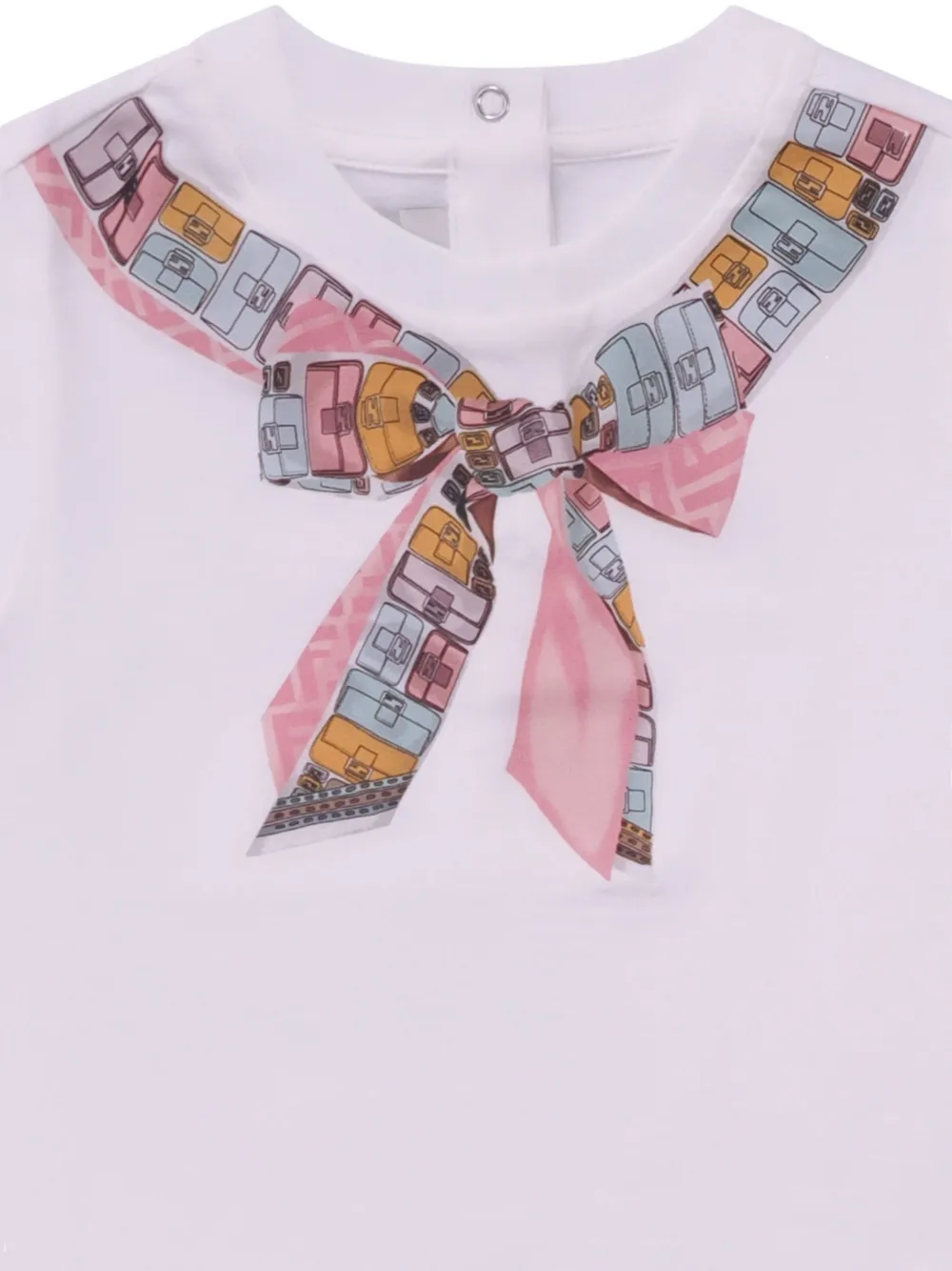 Fendi Kids T-shirt met print Wit