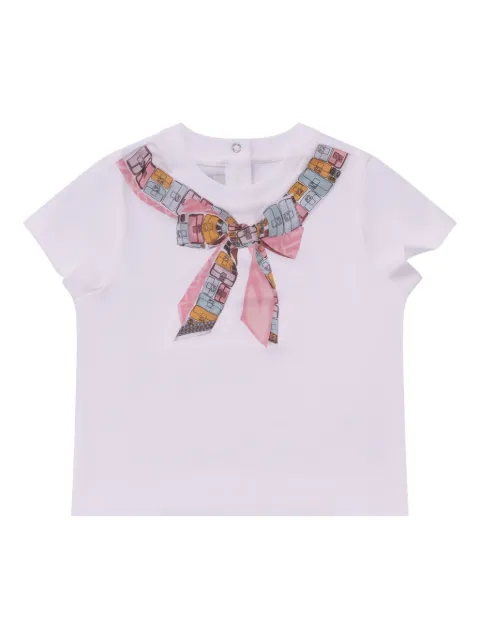 Fendi Kids bow-print short-sleeve top
